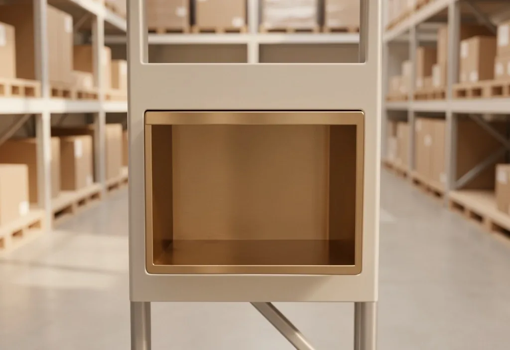 An empty space in the archival vault